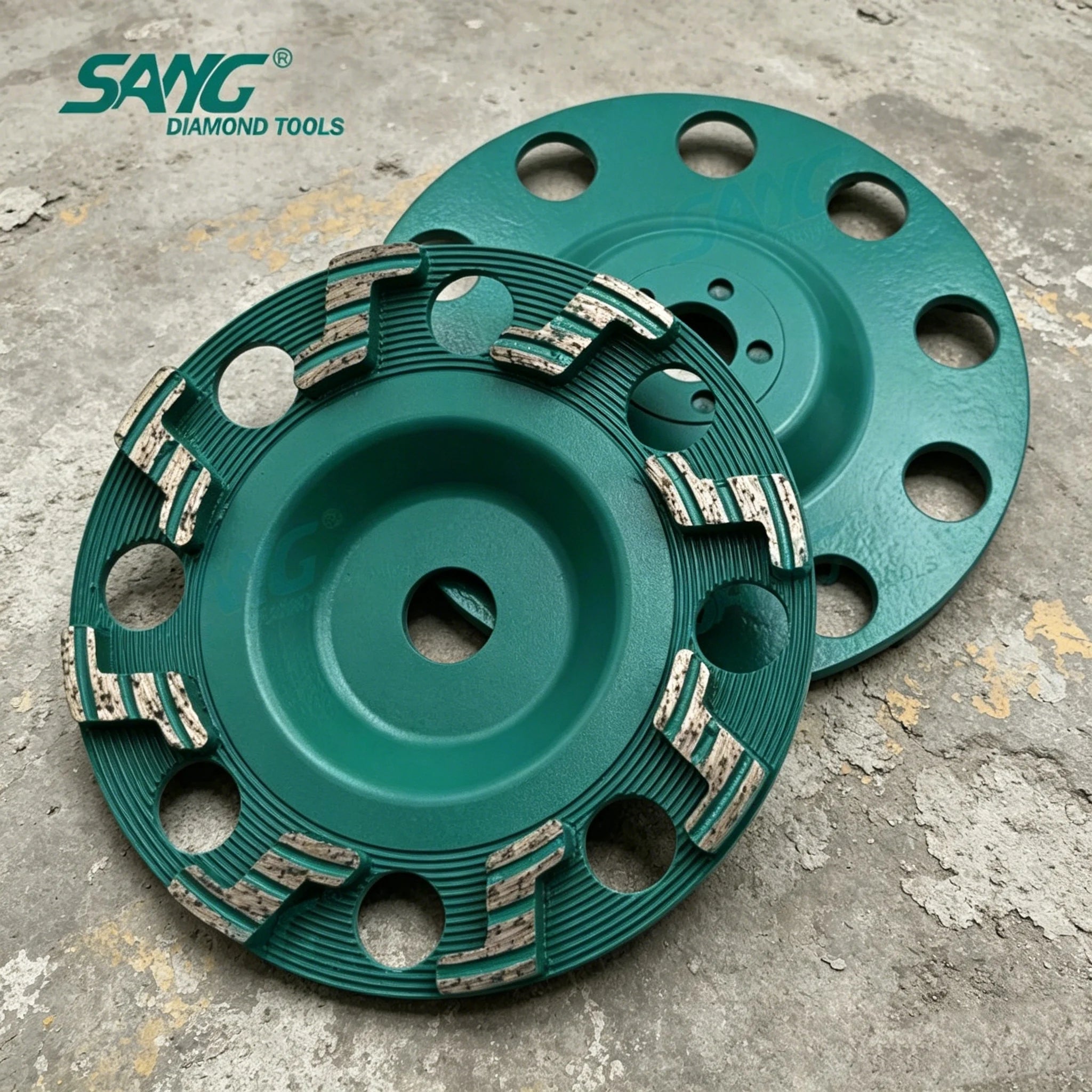 SANG 180mm Customized S Segment Good Heat Dissipation Diamond Cup Grinding Wheel for Concrete Floor Grinding