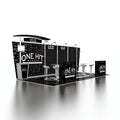 Custom Modular Expo Fair Booth Exhibition Portable Aluminum Frame Fabric Printing New Design Modular Peg Board Stand Trade Shows