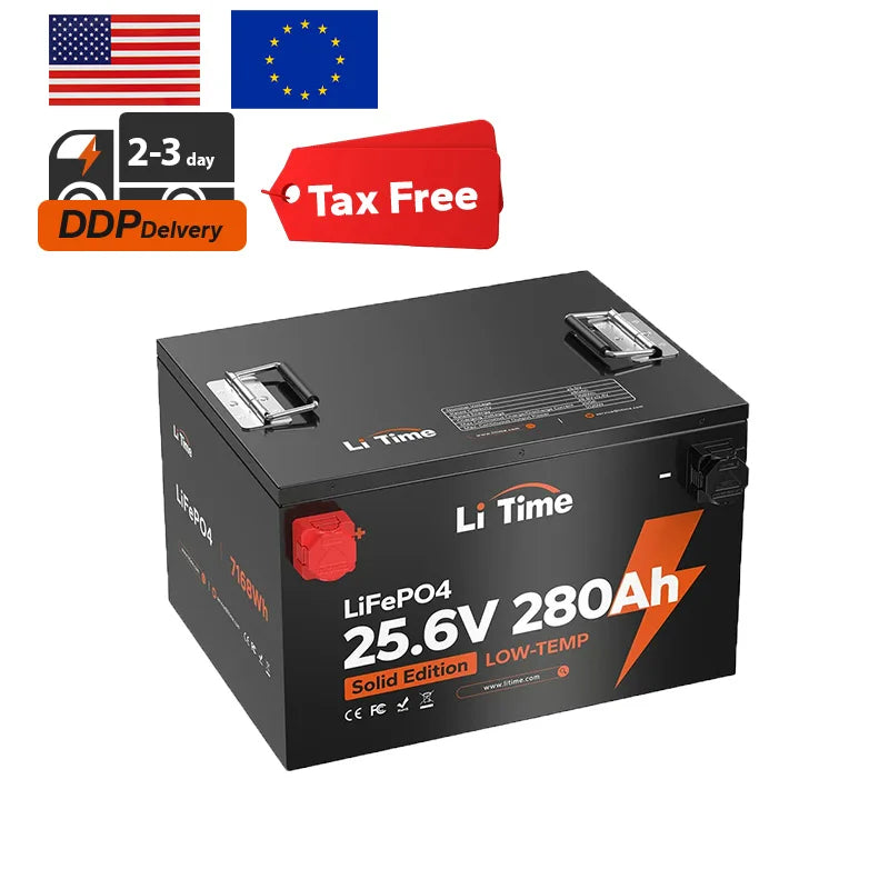 US Stock Factory Direct 24V 280Ah Low Temperature Protection Deep Cycle Lithium Battery for Home Energy Storage RV Marine Solar MegaBDM