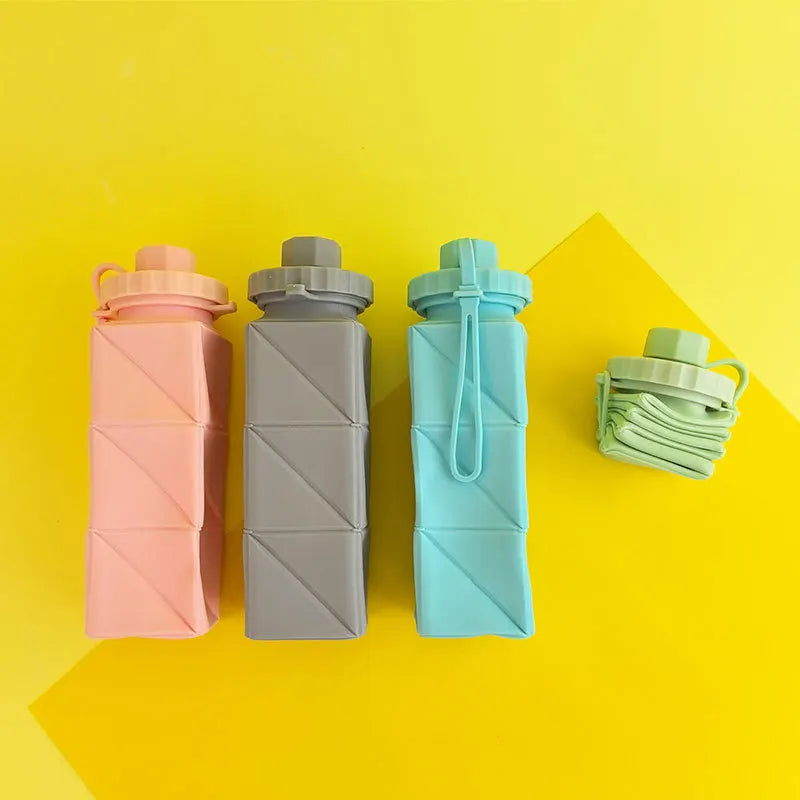 602 ML 3D Print Folding Water Bottle With Screw Lid OEM ODM Outdoor Sport Portable Cup Car Colors MegaBDM