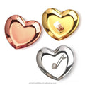 Custom Logo Rose Gold Heart Stainless Steel Luxury Dustproof Jewelry Tray for Rings and Earrings Storage