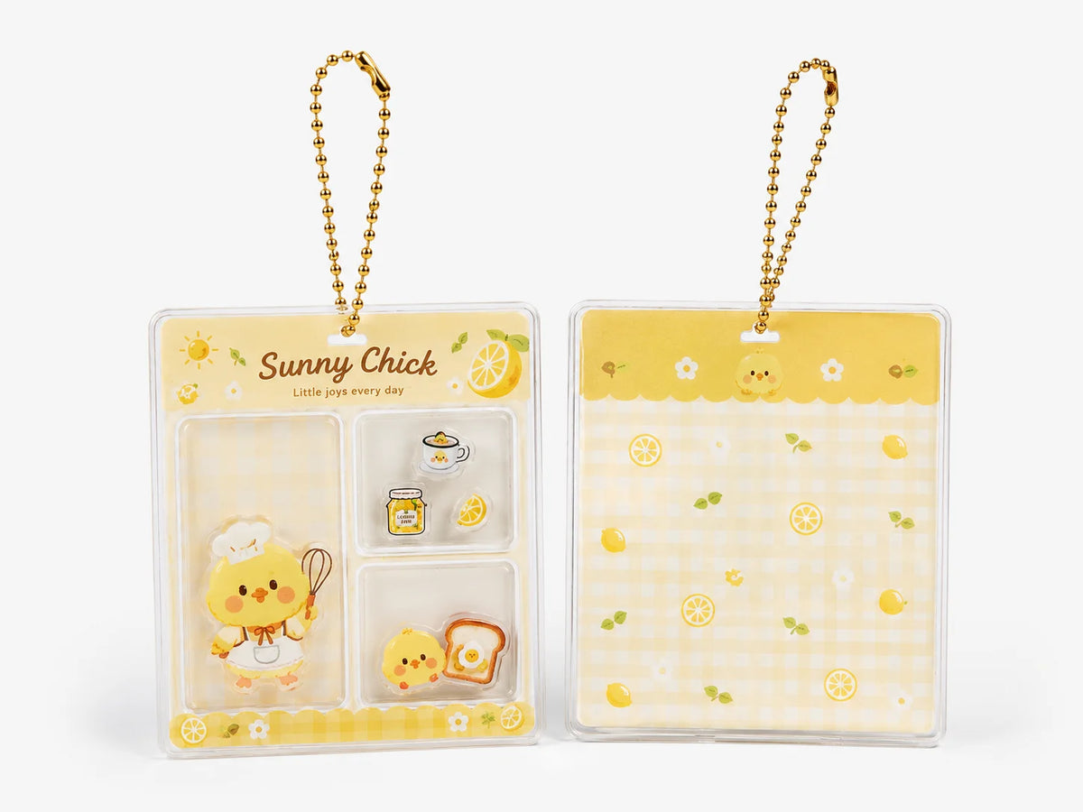 Custom Acrylic Shaker Keychains Die-cut UV-printed Cartoon Plastic Charms Interactive Gifts MegaBDM
