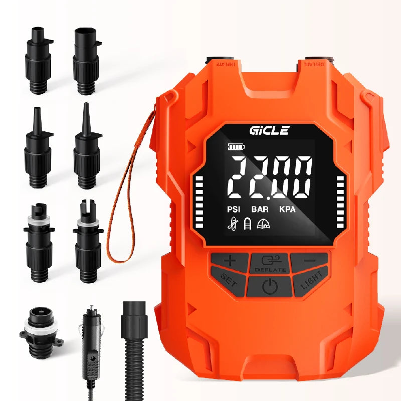 Battery Powered 22PSI  SUP Boards Pump Use for Paddle Boards Inflatable Boats Inflatable Tents