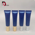 D19 15 ml in Stock Blue Tube Squeeze Eye Cream Soft Sample Plastic Long Nozzle Eye Serum Cream Tube With Plating Cap