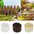 Flexible Mini Wooden Fence DIY Fairy Garden Landscaping Decoration Outdoor Miniature Fence for Succulent Pots MegaBDM
