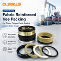Dlseals Fabric Reinforced Cowhide Leather Chevron Vee Packing Cup Seal Kit for Oilfield Triplex Plunger Pump Custom