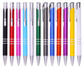 Custom Logo Metal Plastic Click Rubber Tip Touch Screen Elegant Chrome Ballpoint Pen Blue Black Ink Parker Refill 1.0mm