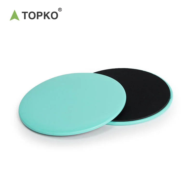 TOPKO Stocked Yoga Pilates Exercise Gilding Disc Core Sliders Sliding Plate Fitness Workout Non-slip Sliding Discs