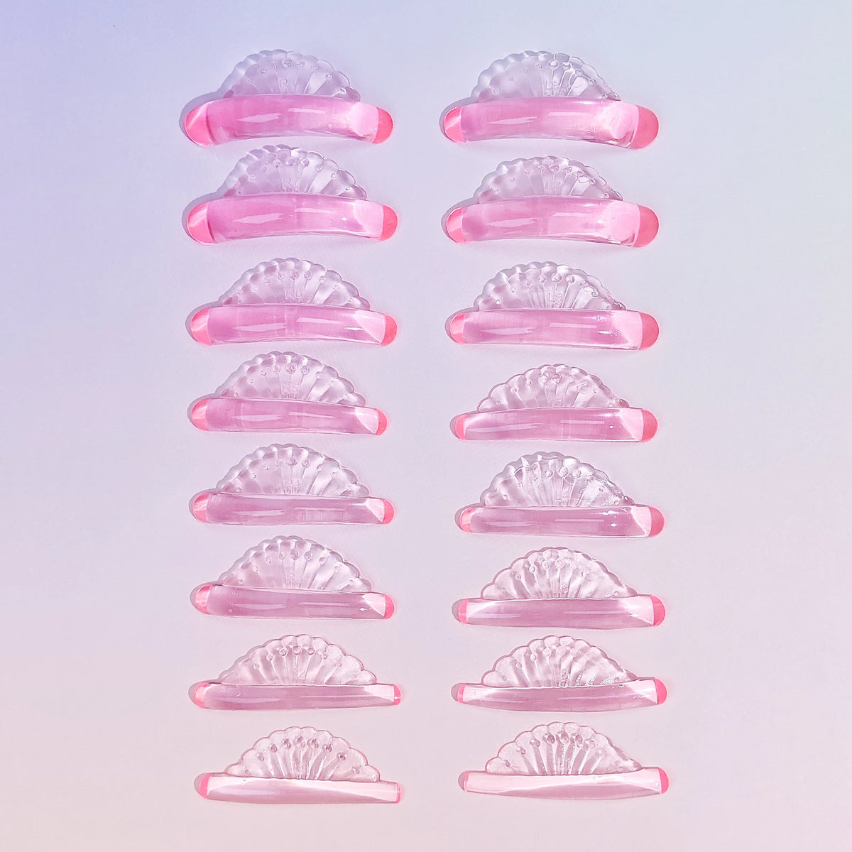 Wholesale Custom Silicon Pads Lash Lift Reusable Korean Lash Lift Silicon Pads Glueless Gel Lash Lift shields Sea Shell 8 Pair MegaBDM