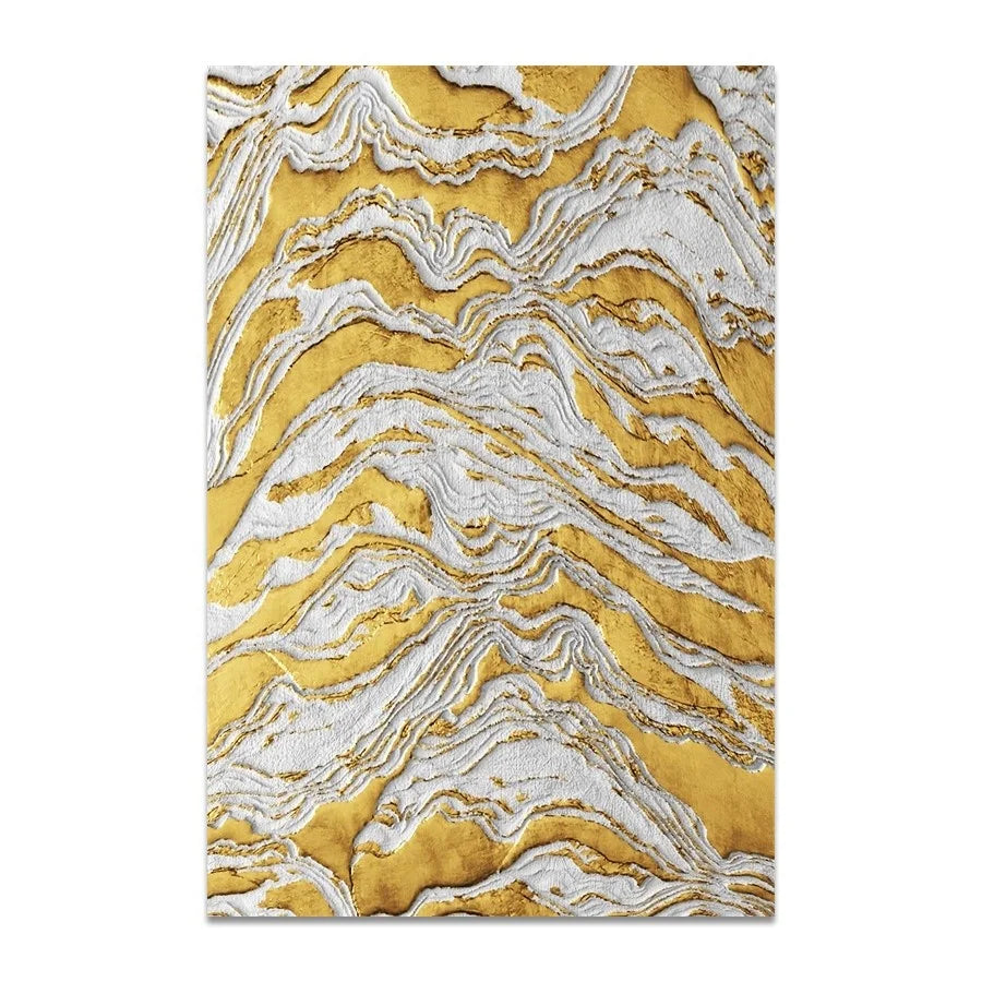 Custom Modern Simple Original Gold Foil Canvas Hand-painted Texture Oil Abstract Living Room Wall Art Handmade Painting Artwork
