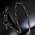 Men Trousers Metal Retro Spring Shape Chain Hip-hop Punk Style Pants Waist Belt Key Money Clip Chain Trendy Accessories