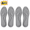 4Pcs Memory Foam Orthopedic Insoles for Shoes Antibacterial Deodorization Sweat Absorption Insert Sport Shoes Running Pads - Grey-4pcs / EU37-38