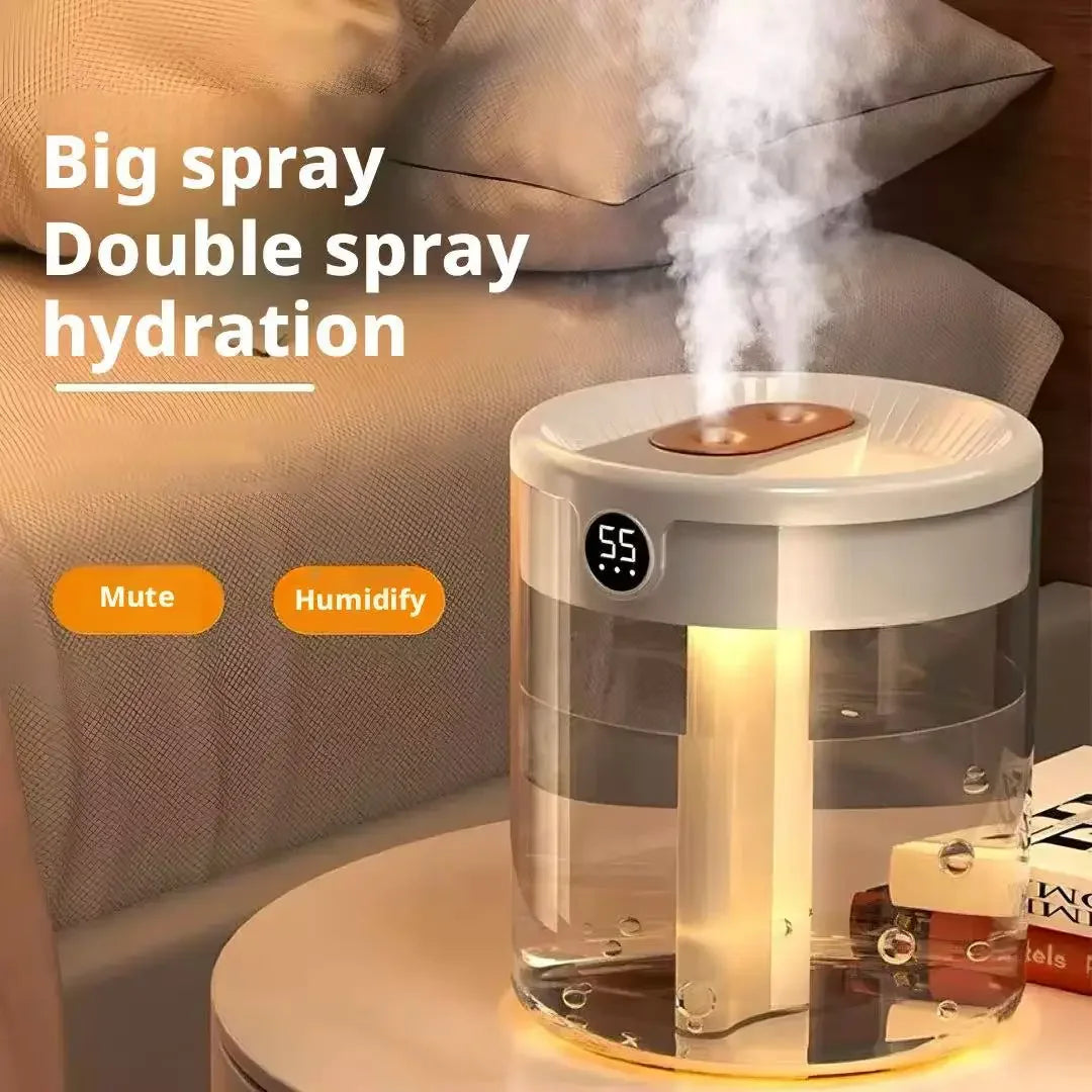 Triple Spray Humidifier Quiet Large Mist Volume Large Capacity For Bedroom Living Room Office Home Safe For Pregnant Women Baby