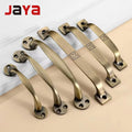 JAYA Zinc Alloy New Chinese Style Retro Sliding Door Handle Bronze Mahogany Furniture Drawer Bright Wardrobe Wooden Door Handle