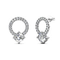 Innovative Formulated Moissanite Diamond Jewelry 925 Sterling Silver Classic Round Drop Stud Earrings Destiny Jewellery