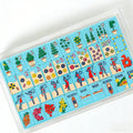 Custom Blue Coast Holiday Themed Carved Acrylic Luxury American Mahjong Set (160 Pieces) MegaBDM