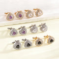 Factory Directly Wholesale Cuff Links New Triangular Rhinestone-encrusted Cufflinks Stylish Business Shirt Men's Cufflinks