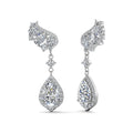 Lab Grown Moissanite Diamond Jewelry 925 Sterling Silver Vintage Angel Wing Tear Drop Dangle Women Earrings Destiny Jewellery