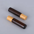 Hot Sale 10ml Clear Glass Roller Bottle with Bamboo Cap Amber Essential Oils Roll on Bottle