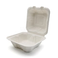LuzhouPack 100% Biodegradable Eco-Friendly Bagasse Pulp Disposable Lunch Box Clamshell Packaging Compostable 90 Days Microwave