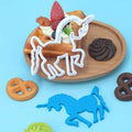 1 Piece Unicorn Shape Plastic Cookie Cutter and Plunger Stamp Set Embossing Biscuit Fondant Cheese for Baking