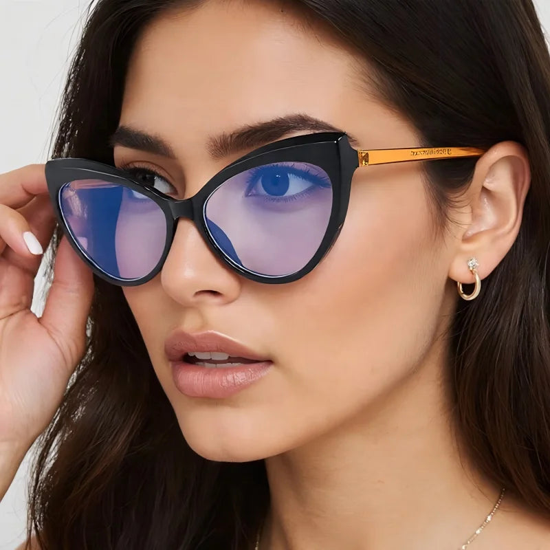 Cat Eye Women's Anti Blue Light Glasses Global Recycled Standard Certified Suitable for Long Time Screen Use and Daily Use MegaBDM