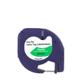 Tatrix 91204 12mm Black on Green Compatible Adhesive Thermal Plastic Label Tape 91204 for DYMO LetraTag 100H Printer