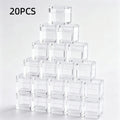 Acrylic Box with Lid for 0.39" 10mm Element CubesJewelry Display Box Mini Pill Box Clear Display Box (20PCS)