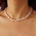 Women's Fashion Natural Irregular Pearl Choker Necklace Classic Wedding Jewelry Accessories for Bridal Party & Gift
