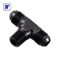 Auto Parts Aluminum AN8 Forged an Male Flare 3 Ways Fitting NPT on Run Tee Fitting Hose Connector