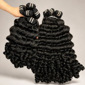 Wholesale Vietnamese Hair Weaving Bundles Raw Deep Wave Curly Eurasian Curl Non-Remy 100g Machine Double Weft Cuticle Aligned
