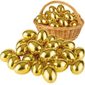 Golden Metallic Eggs Easter Basket Stuffers for Easter Egg Hunt Birthday Party Favor MegaBDM