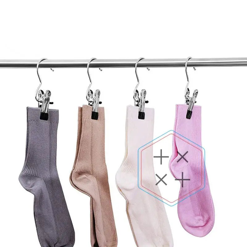 Multipurpose Stainless Steel Metal Clothes Pegs Laundry Clip Space Saving Storage Holders & Racks for Bathroom and Garage
