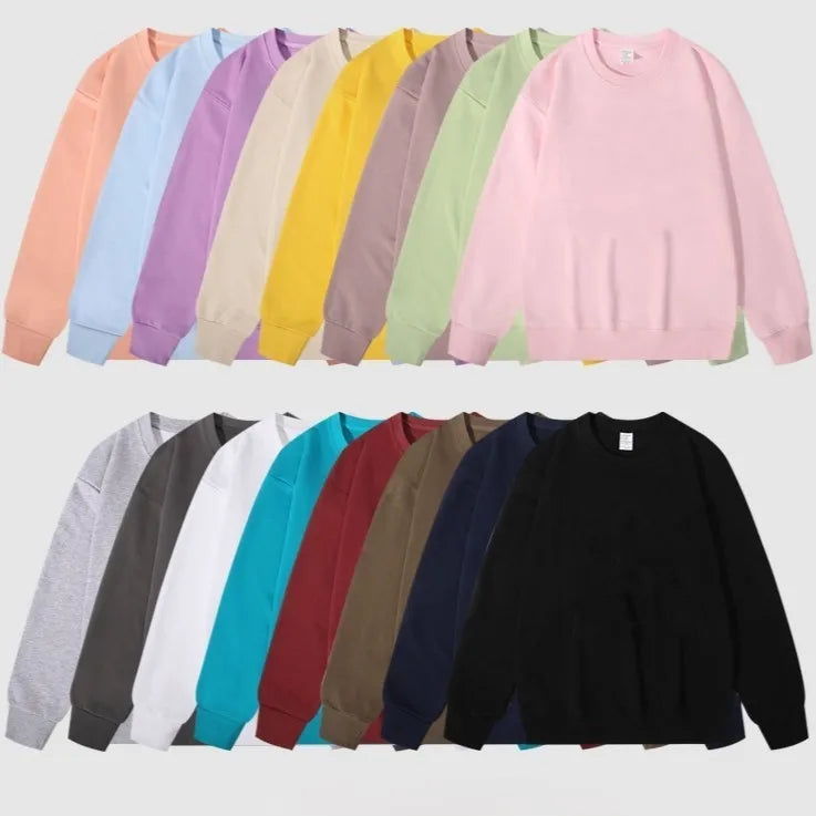 Bangladesh China Factory 350G Heavyweight Cotton Unisex Sweatshirt Oversized Drop Shoulder Pullover Spring Autumn Custom Logo MegaBDM