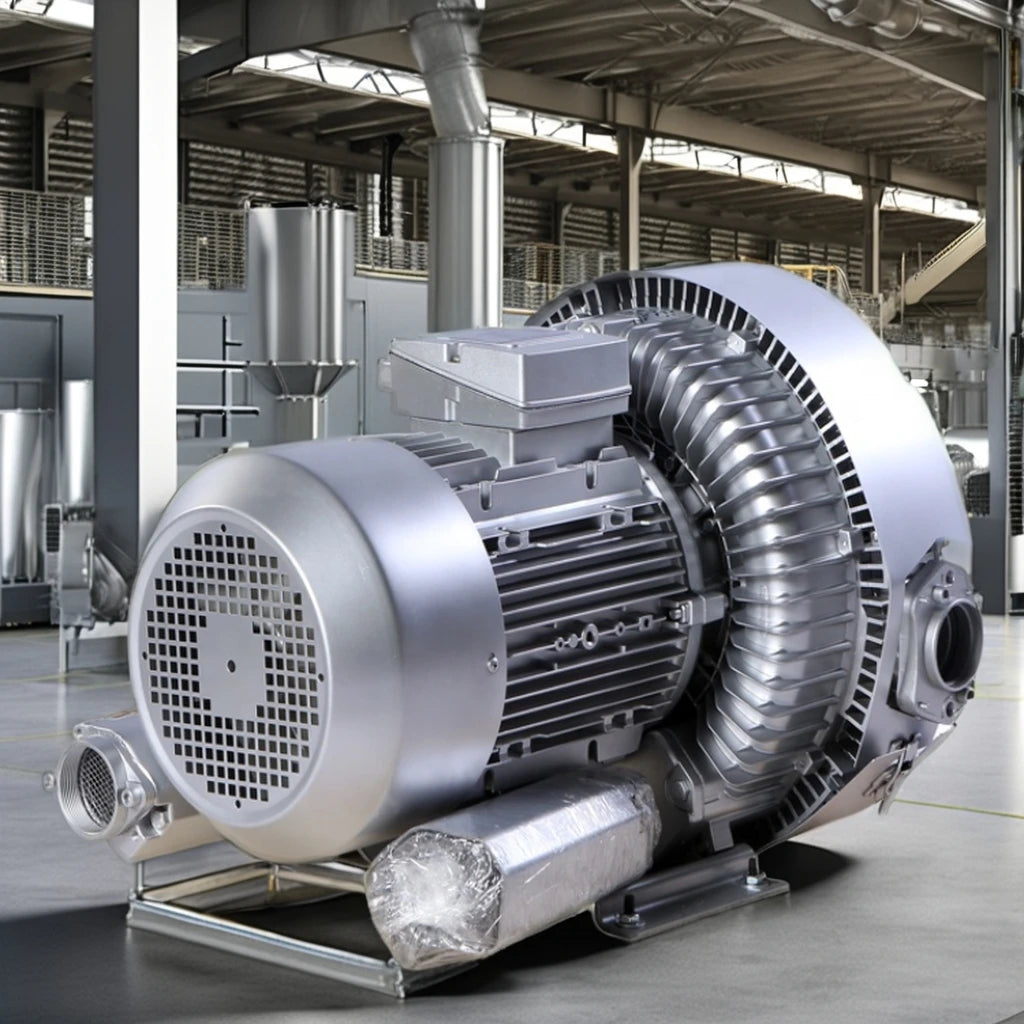 CE 7.5KW 10HP 320mÂ³/h Turbine Devices Turbo Ring Blower Pump 100% Copper Motor Side Channel Vortex Air Blower Fish Pond Aerator