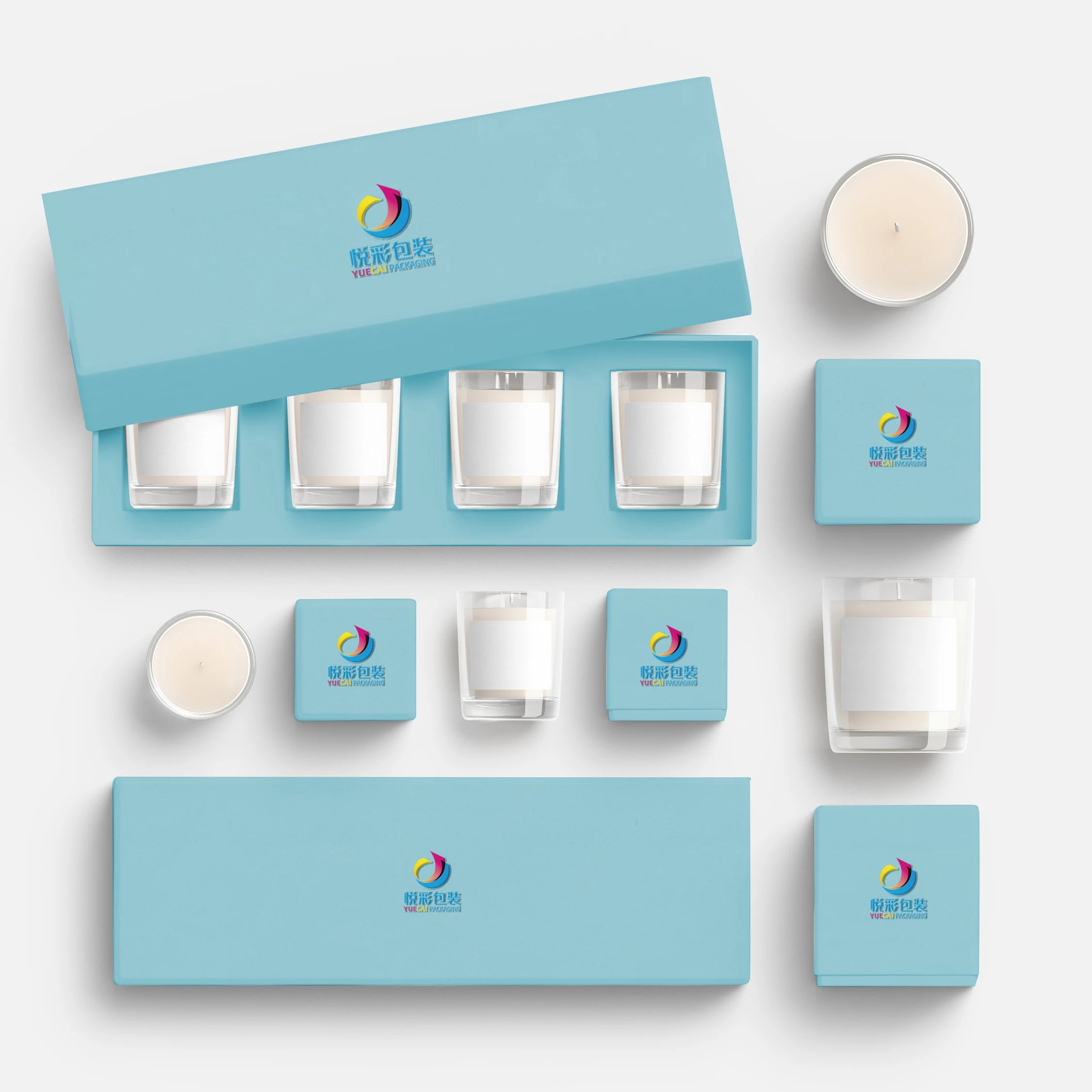 Factory Manufacture Eco Friendly Square Art Paper Matt Lamination Custom Scented Candles Gift Box Packaging