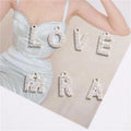 Fashion 925 Sterling Silver Charm Gold Plated Letters Charms Pendant for Girl Gift Jewelry Making