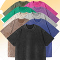 OEM Custom Logo 230g Heavyweight Cotton Comfy Distressed Retro Washed Oversized Drop Shoulder Streetwear Plus Size Mens T-Shirt MegaBDM