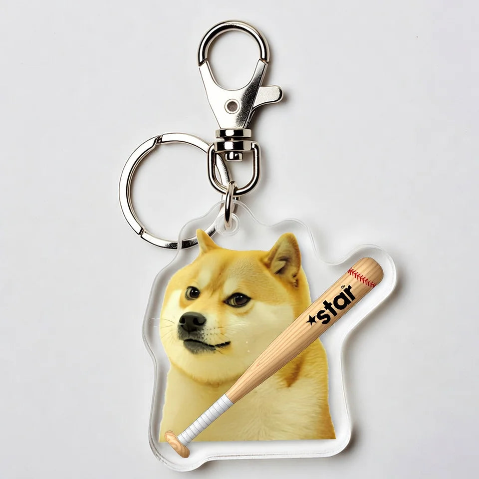 Customized Personalized Fashionable Acrylic Light-emitting Digital Printing Keychain MegaBDM