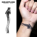 INKARTLINK Snake Wrist Tattoo Sticker Ouroboros Serpent Band Herbal 15 Days Semi-permanent Body Art Armband Wholesale