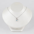 Silver Plated Swan Pendant Necklace Copper Alloy Shiny Zircon Rhinestone Charm Necklace For Women MegaBDM