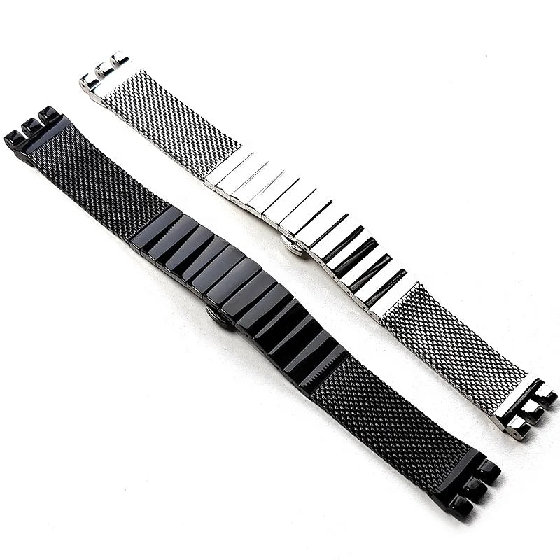 Compatible with watch YCS 443G Concave Convex Interface 19mm Stainless Steel Watch Band