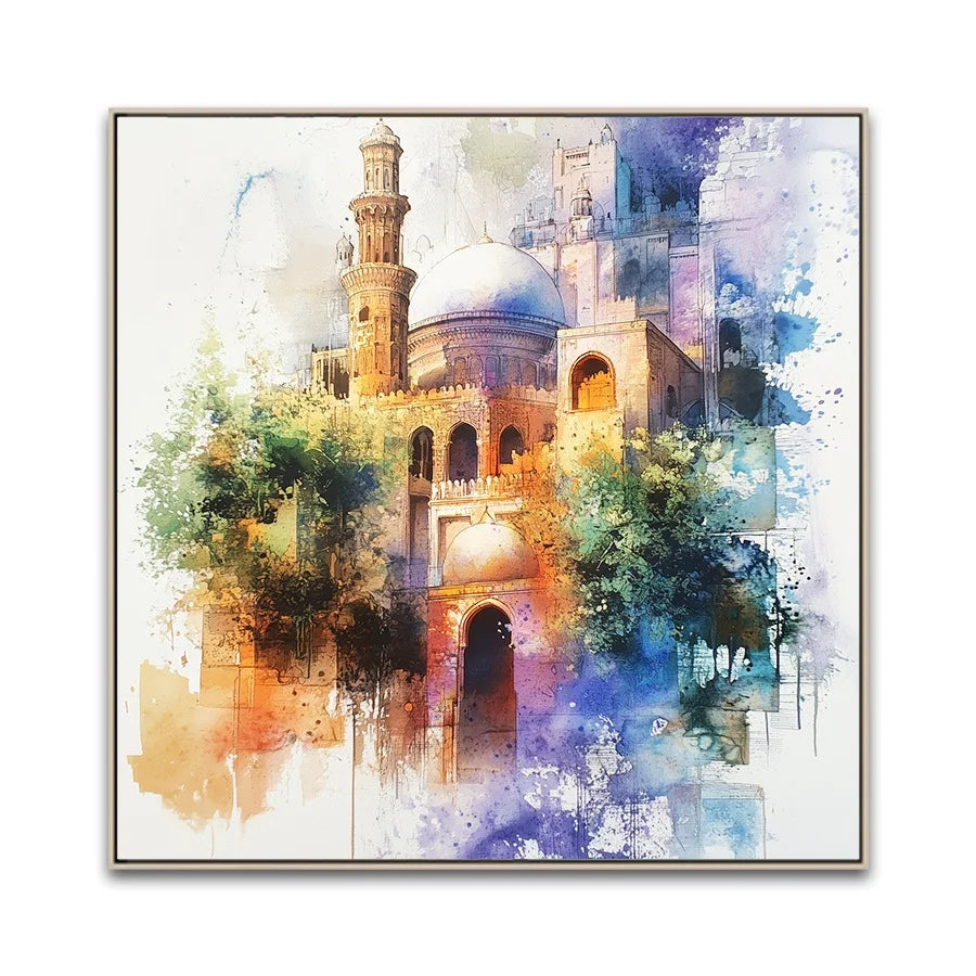 Wholesale Modern SOA Arts Watercolor Arab Contractors Middle Eastern Style Canvas Paper Wall Art Prints for Home Artwork Hotel