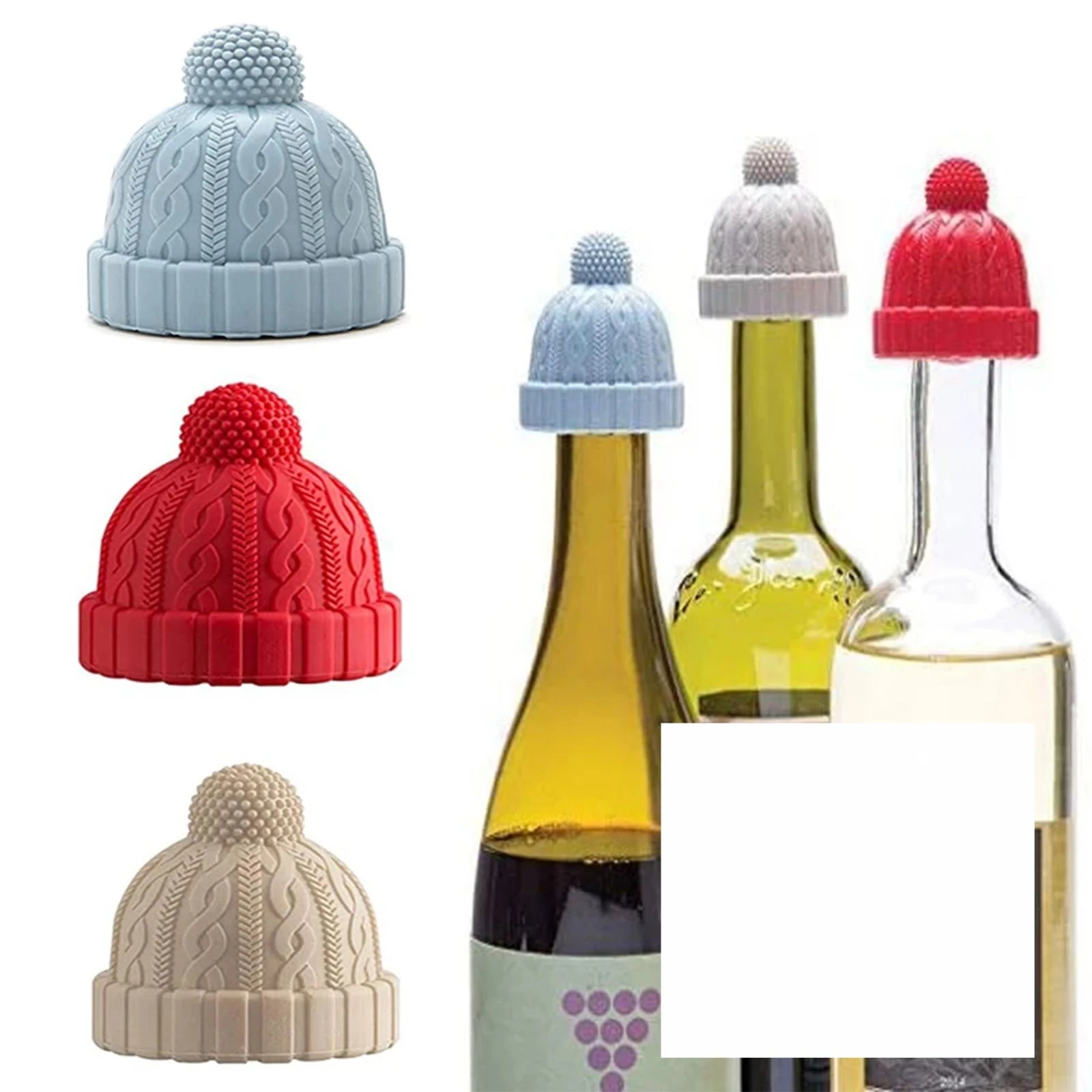 Factory Price Hat Wine Stoppers Silicone Creative Reusable Decorative Wine Seal Stopper Cap for Wine Beverage Bar Accessories