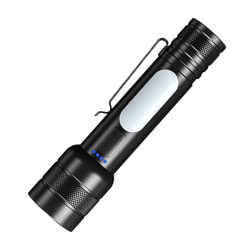 WANZHUO Wholesale Versatile Outdoor Portable LED Flashlight Pen Holder Retractable Strong Flashlight Personal Defense Equipment