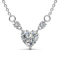 Heart Cut 1 Carat Lab Grown Moissanite Diamond 925 Sterling Silver Love Pendant Necklace Jewelry for Women Destiny Jewellery