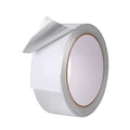 Silver Double Sided Aluminum Foil Tape 48mm X 50m Strong Acrylic Pressure Sensitive Heat Resistant Waterproof Moisture