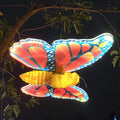 3D Big Decorative Lighting LED Luminous Flying Gold Moving Butterflies Birthday Party Light Decorations for Wedding Decor