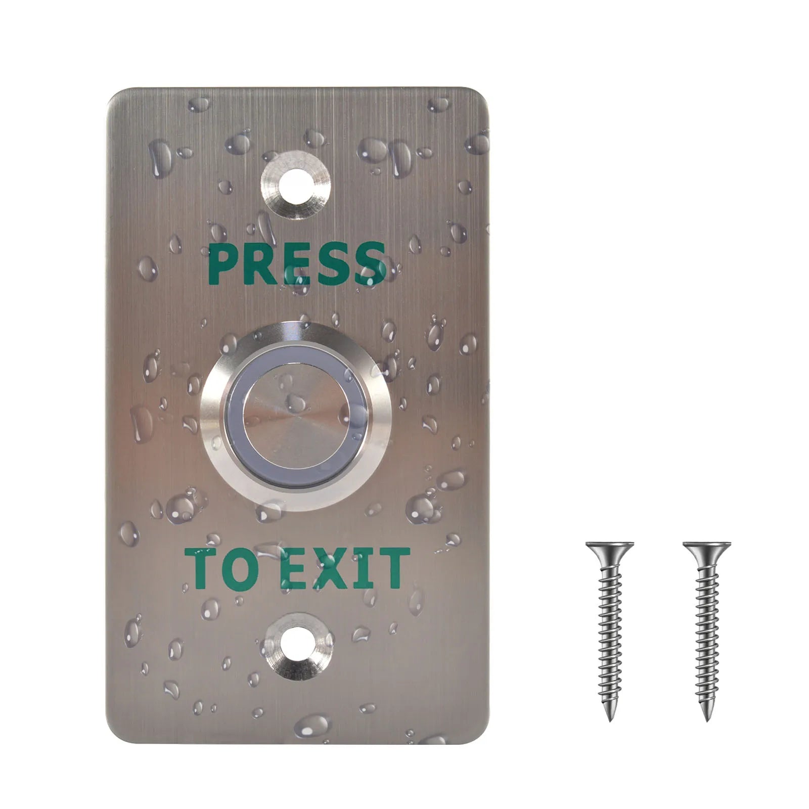 LED IP68 Waterproof Exit Button with Door Push Switch NO&NC Stainless Steel 86 * 50mm