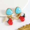 European and American New Fashion Retro Special-shaped Statement Earrings Colorful Tassel Geometric High-end Colorful Earrings